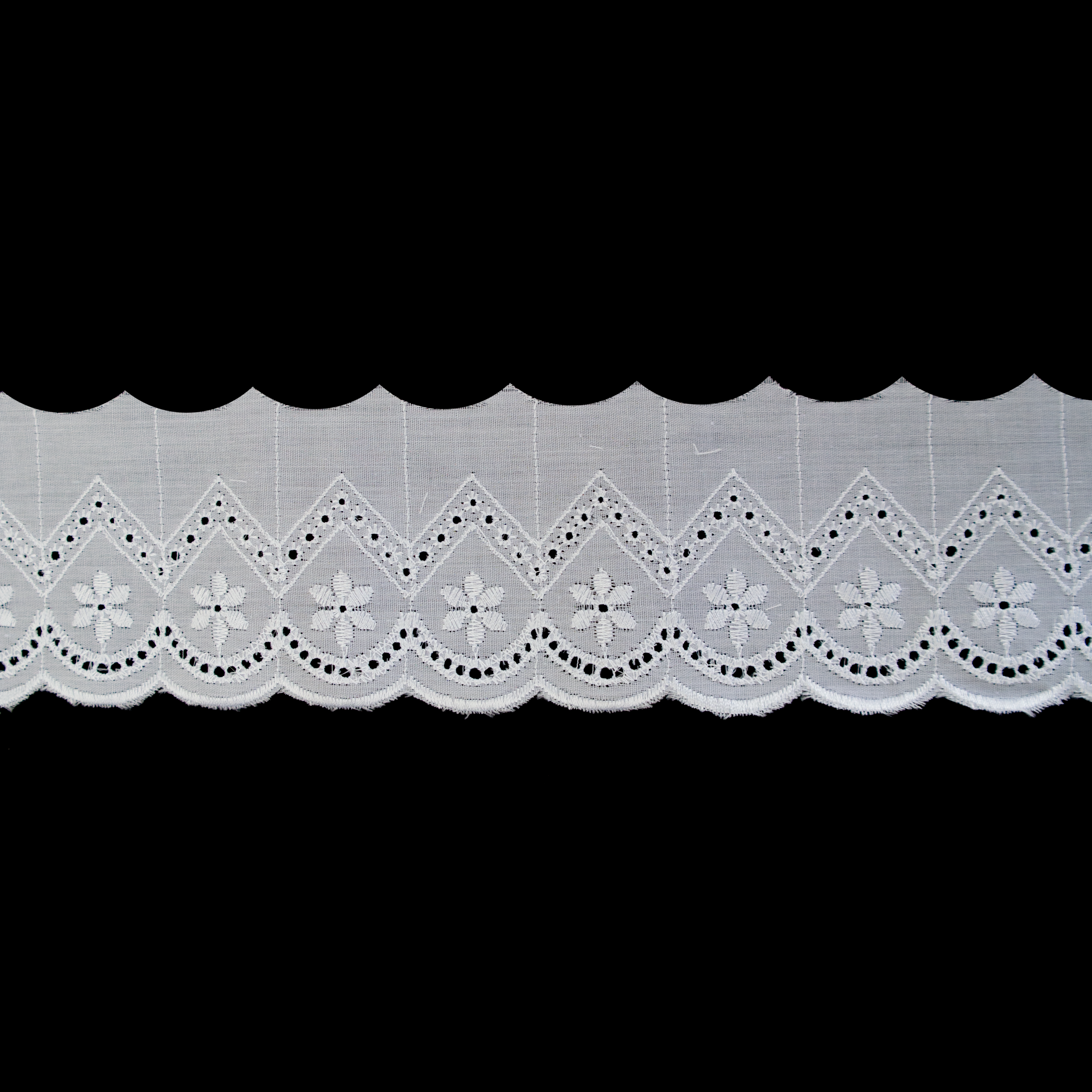 Encaje elástico de puntilla decorativa blanco goma de bragas - La Retalera